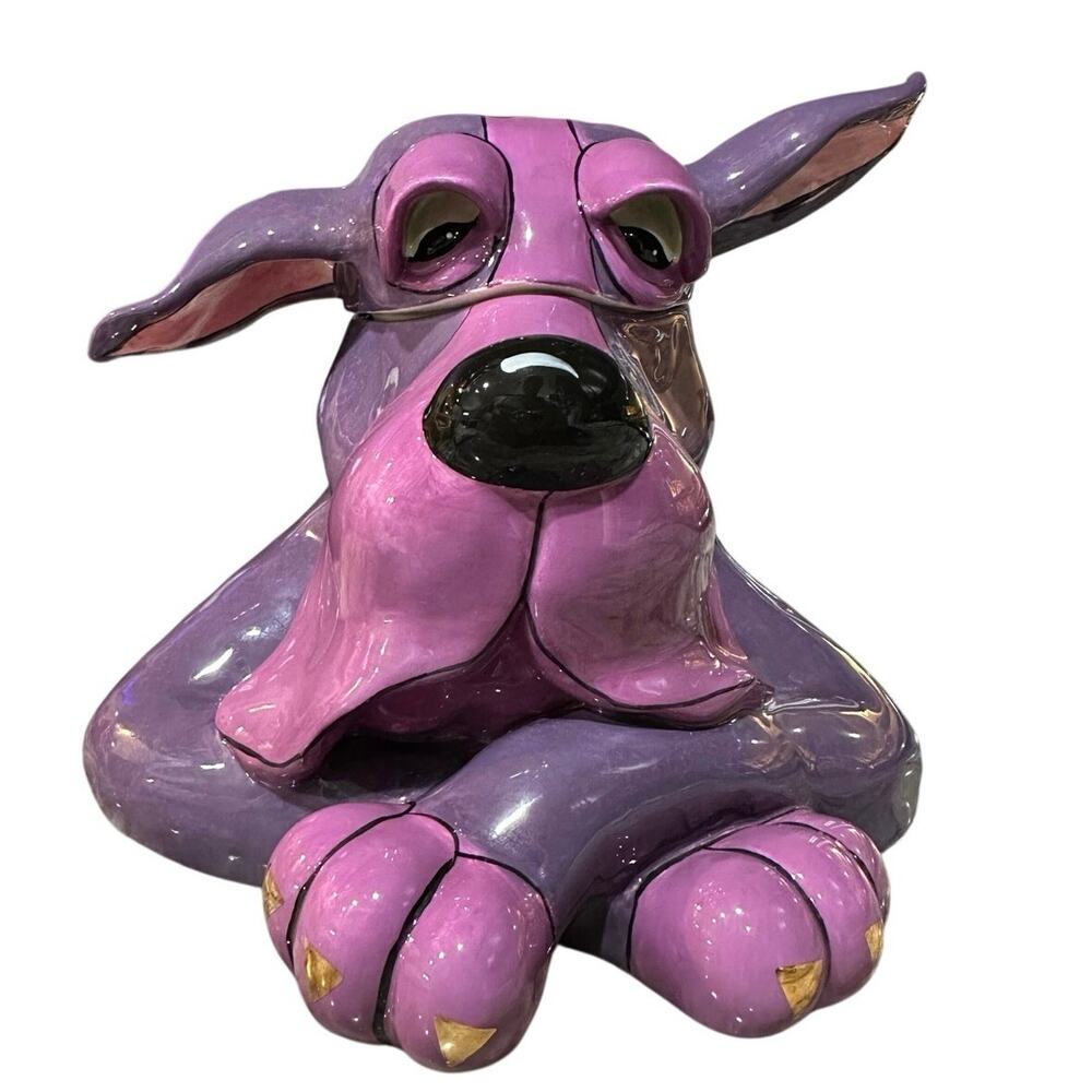 Hard to find SWAK Lynda Corneille Tessa Purple Great Dane Cookie Jar